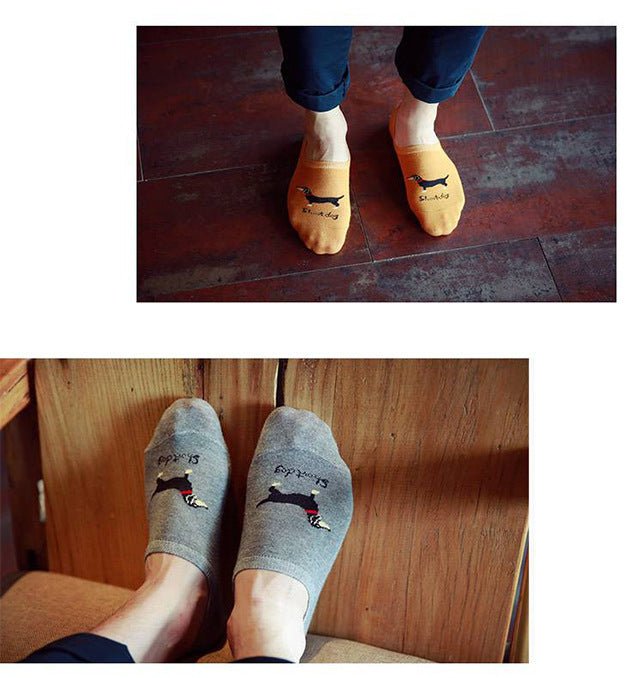 Boat Socks Men's Silicone Non - slip Invisible Boat Socks 200N Summer Invisible Short Socks - Soxipix