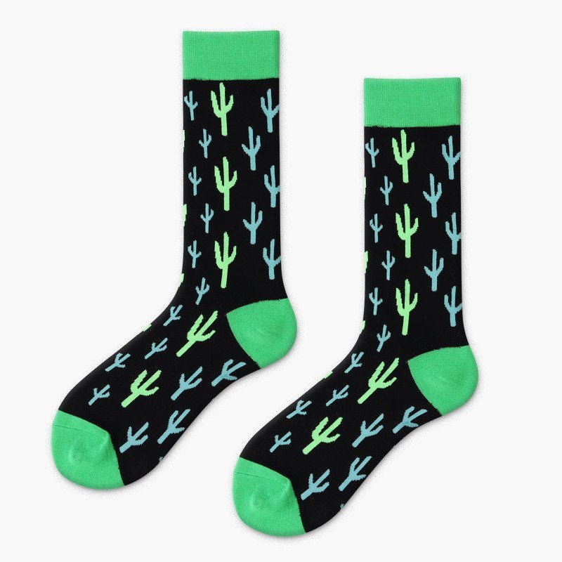 Cactus Men's Socks Fruit Creative Cotton Socks Couple Cotton Socks - Soxipix