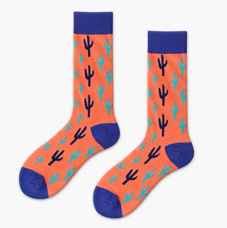 Cactus Men's Socks Fruit Creative Cotton Socks Couple Cotton Socks - Soxipix