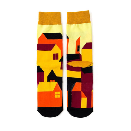 Creative Contrast Color Cotton Socks Personality Four Seasons Socks - Soxipix