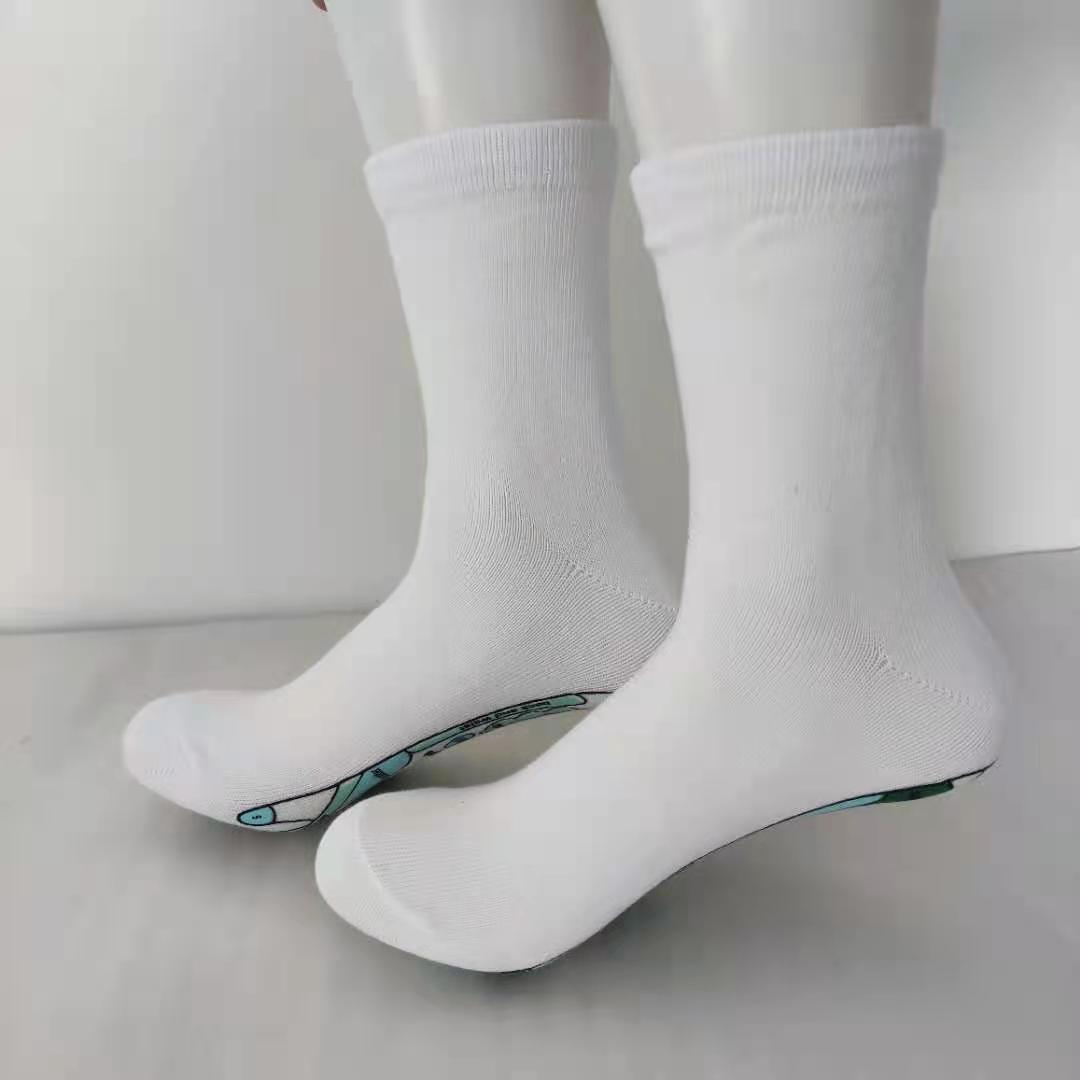 Cross - Border Socks Export All English Graphic Socks Foreign Trade Sole Acupoint Graphic Socks Scraping Board Wholesale - Soxipix