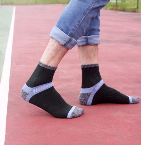 Men Socks Conventional Sports Socks Breathable Sweat Absorbing Deodorant Cotton Outdoor Men Basketball Sports Socks Outdoor - Soxipix