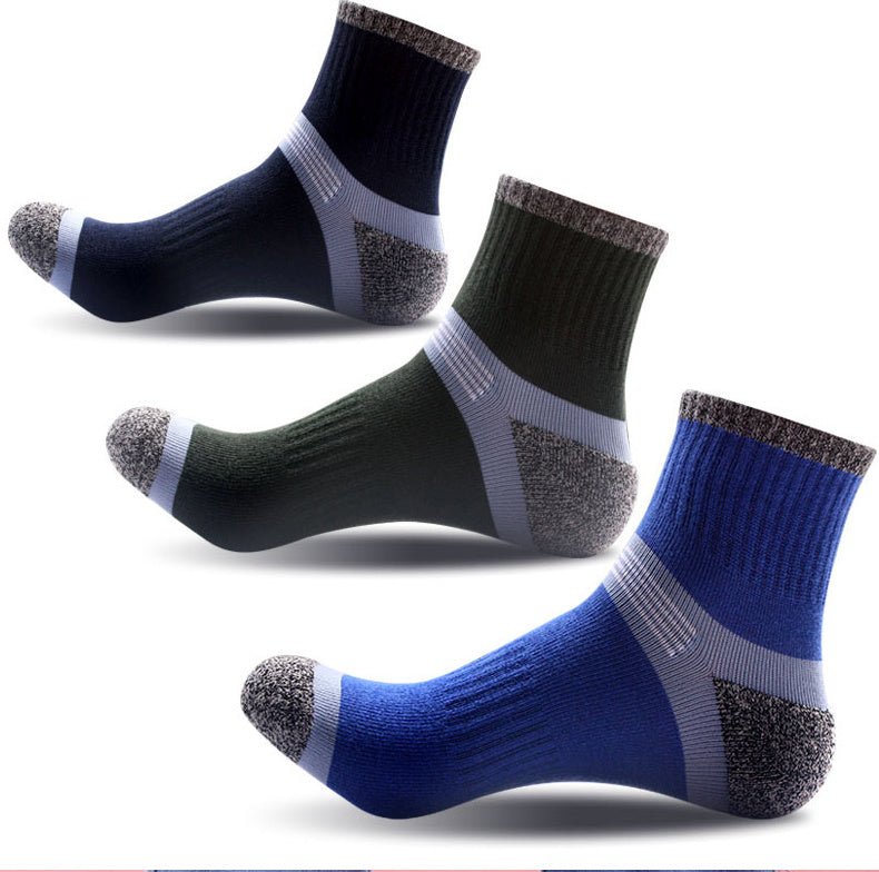 Men Socks Conventional Sports Socks Breathable Sweat Absorbing Deodorant Cotton Outdoor Men Basketball Sports Socks Outdoor - Soxipix
