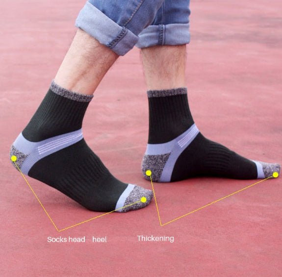 Men Socks Conventional Sports Socks Breathable Sweat Absorbing Deodorant Cotton Outdoor Men Basketball Sports Socks Outdoor - Soxipix