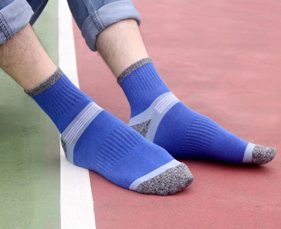 Men Socks Conventional Sports Socks Breathable Sweat Absorbing Deodorant Cotton Outdoor Men Basketball Sports Socks Outdoor - Soxipix