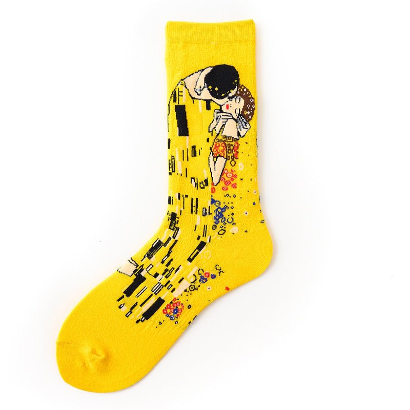 Men's Socks Retro Art Abstract World Oil Painting Socks - Soxipix
