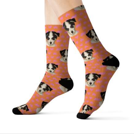 Pet head print socks - Soxipix
