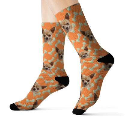 Pet head print socks - Soxipix