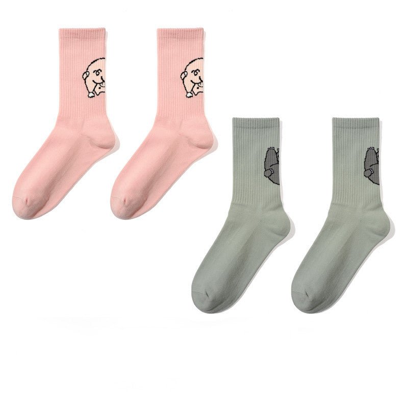 Piggy Socks Hippo Socks Casual Funny Cotton Socks - Soxipix