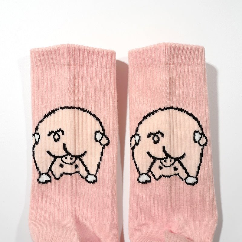 Piggy Socks Hippo Socks Casual Funny Cotton Socks - Soxipix