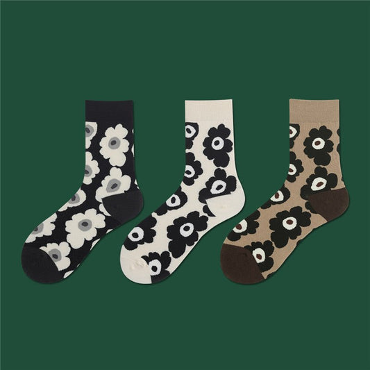 Pilling Socks Japanese Retro Plain Socks - Soxipix