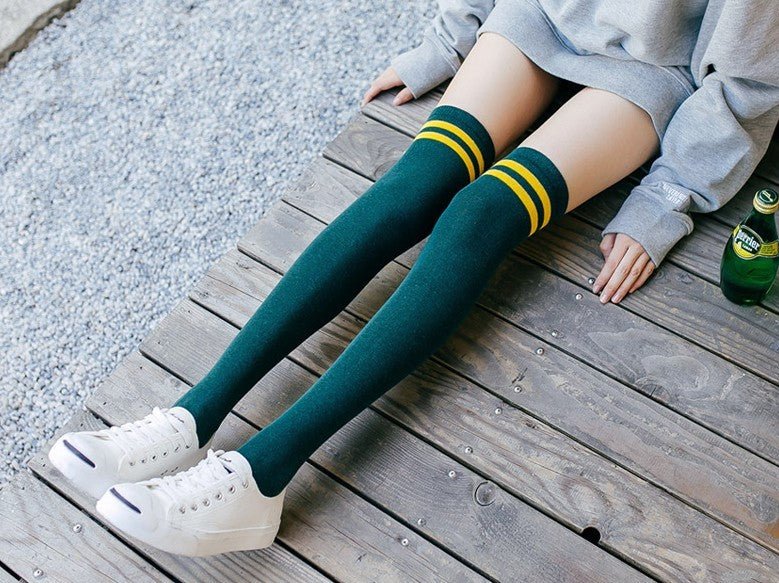 Stockings, socks, socks, socks, high socks, pure cotton, Korean version, wind, autumn and winter. - Soxipix