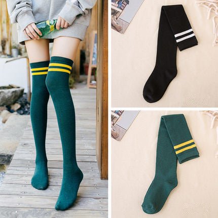 Stockings, socks, socks, socks, high socks, pure cotton, Korean version, wind, autumn and winter. - Soxipix