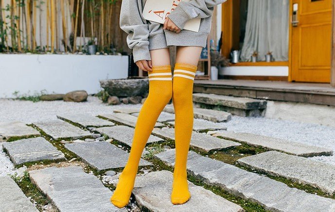 Stockings, socks, socks, socks, high socks, pure cotton, Korean version, wind, autumn and winter. - Soxipix