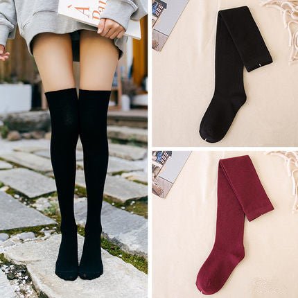 Stockings, socks, socks, socks, high socks, pure cotton, Korean version, wind, autumn and winter. - Soxipix