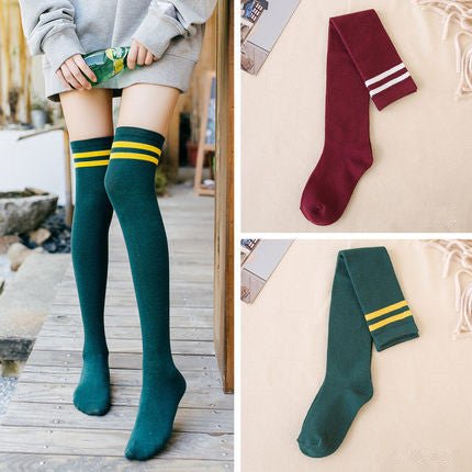 Stockings, socks, socks, socks, high socks, pure cotton, Korean version, wind, autumn and winter. - Soxipix