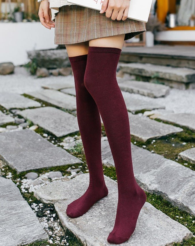 Stockings, socks, socks, socks, high socks, pure cotton, Korean version, wind, autumn and winter. - Soxipix