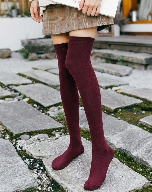 Stockings, socks, socks, socks, high socks, pure cotton, Korean version, wind, autumn and winter. - Soxipix