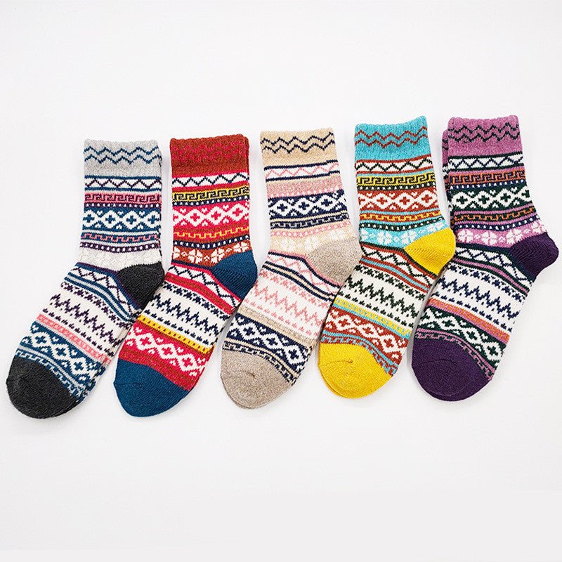 Totem Rabbit Wool Women'S Socks Warm Autumn And Winter Thick Socks - Soxipix