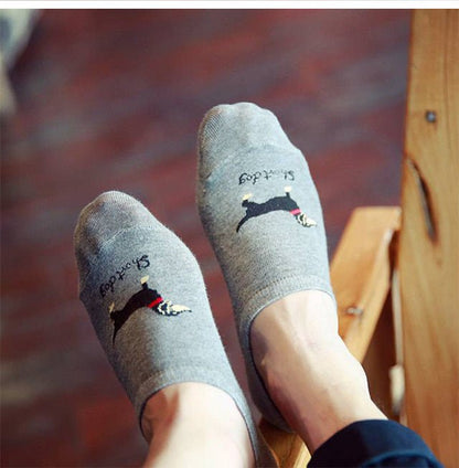 Boat Socks Men's Silicone Non - slip Invisible Boat Socks 200N Summer Invisible Short Socks - Soxipix