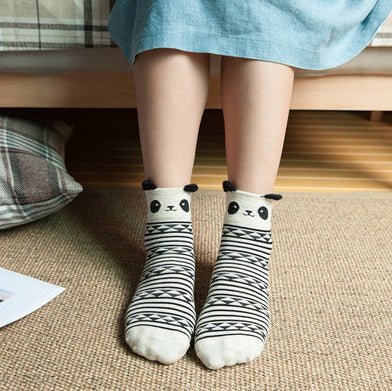 Cartoon Women's Socks Cotton Students' Socks Ears Cute Animal Socks All Cotton Socks Sweet Cotton Socks - Soxipix