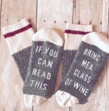 Funny Letter Printed Socks - Soxipix