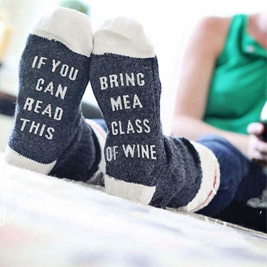Funny Letter Printed Socks - Soxipix