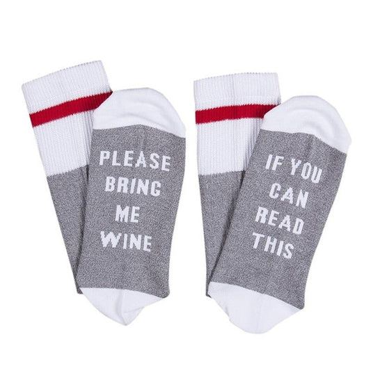 Funny Letter Printed Socks - Soxipix