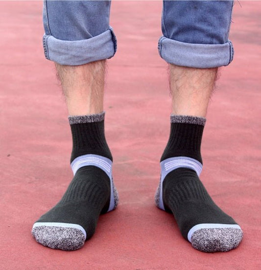 Men Socks Conventional Sports Socks Breathable Sweat Absorbing Deodorant Cotton Outdoor Men Basketball Sports Socks Outdoor - Soxipix