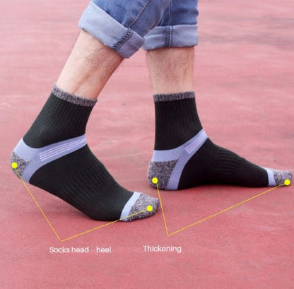 Men Socks Conventional Sports Socks Breathable Sweat Absorbing Deodorant Cotton Outdoor Men Basketball Sports Socks Outdoor - Soxipix