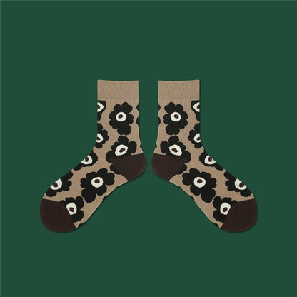 Pilling Socks Japanese Retro Plain Socks - Soxipix