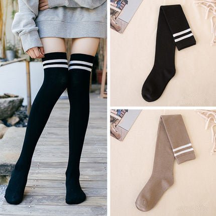 Stockings, socks, socks, socks, high socks, pure cotton, Korean version, wind, autumn and winter. - Soxipix