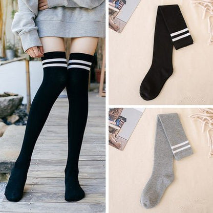 Stockings, socks, socks, socks, high socks, pure cotton, Korean version, wind, autumn and winter. - Soxipix