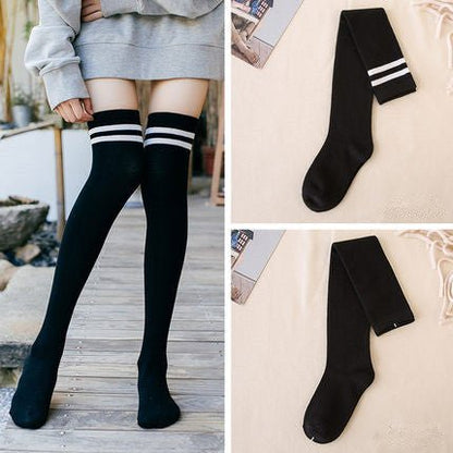 Stockings, socks, socks, socks, high socks, pure cotton, Korean version, wind, autumn and winter. - Soxipix
