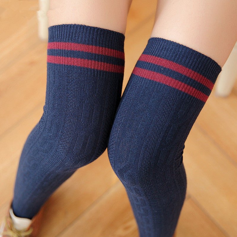 Stockings, socks, socks, socks, high socks, pure cotton, Korean version, wind, autumn and winter. - Soxipix