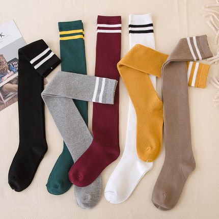 Stockings, socks, socks, socks, high socks, pure cotton, Korean version, wind, autumn and winter. - Soxipix