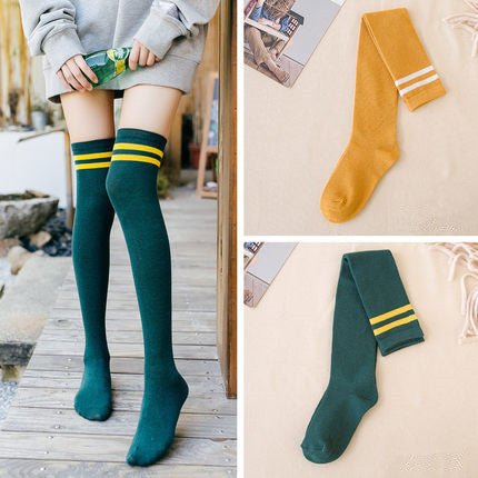 Stockings, socks, socks, socks, high socks, pure cotton, Korean version, wind, autumn and winter. - Soxipix