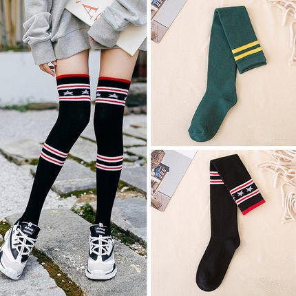 Stockings, socks, socks, socks, high socks, pure cotton, Korean version, wind, autumn and winter. - Soxipix