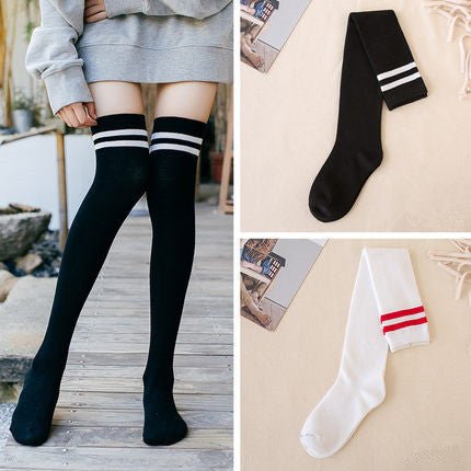 Stockings, socks, socks, socks, high socks, pure cotton, Korean version, wind, autumn and winter. - Soxipix