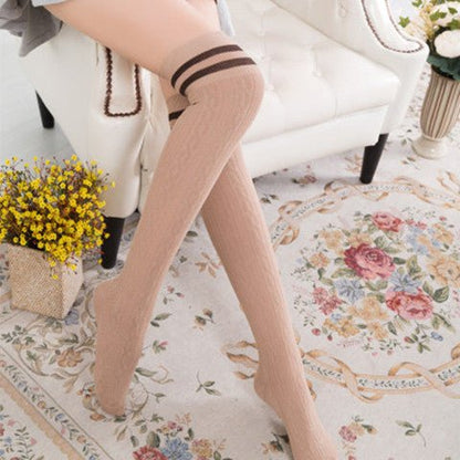 Stockings, socks, socks, socks, high socks, pure cotton, Korean version, wind, autumn and winter. - Soxipix