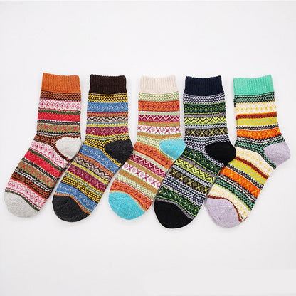 Totem Rabbit Wool Women'S Socks Warm Autumn And Winter Thick Socks - Soxipix
