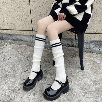 Wool Knitted Socks Leg Cover Pile Pile Socks Calf Socks Women's Mid - tube Socks - Soxipix